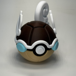 #0008 Wartortle – 3D Printed Creature Character Ball for Your Shelf