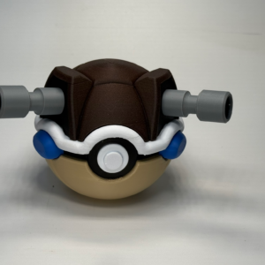 #0009 Blastoise – 3D Printed Creature Character Ball for Your Shelf Once it takes aim at its enemy, it blasts out water with even more force than a fire hose.