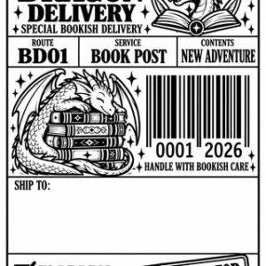Book Dragon Delivery Parcel Label – preview